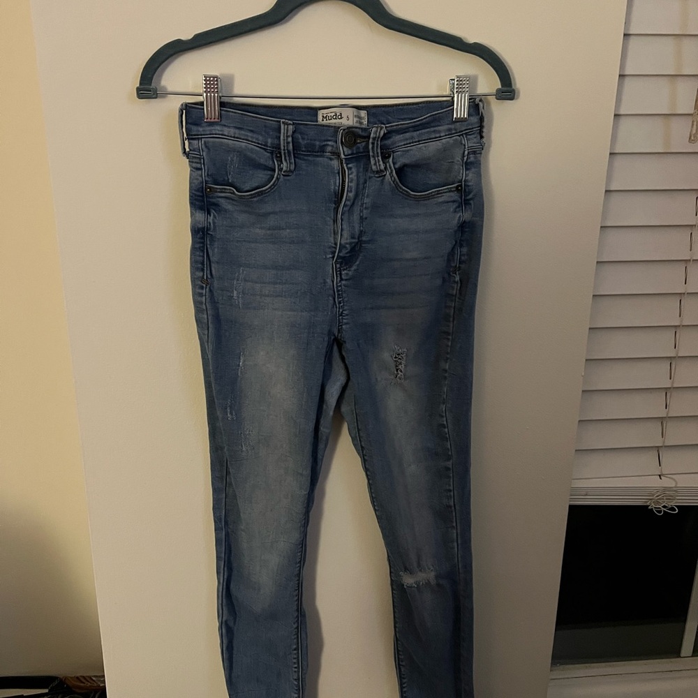 Mudd Blue Skinny Jeans Distressed Style